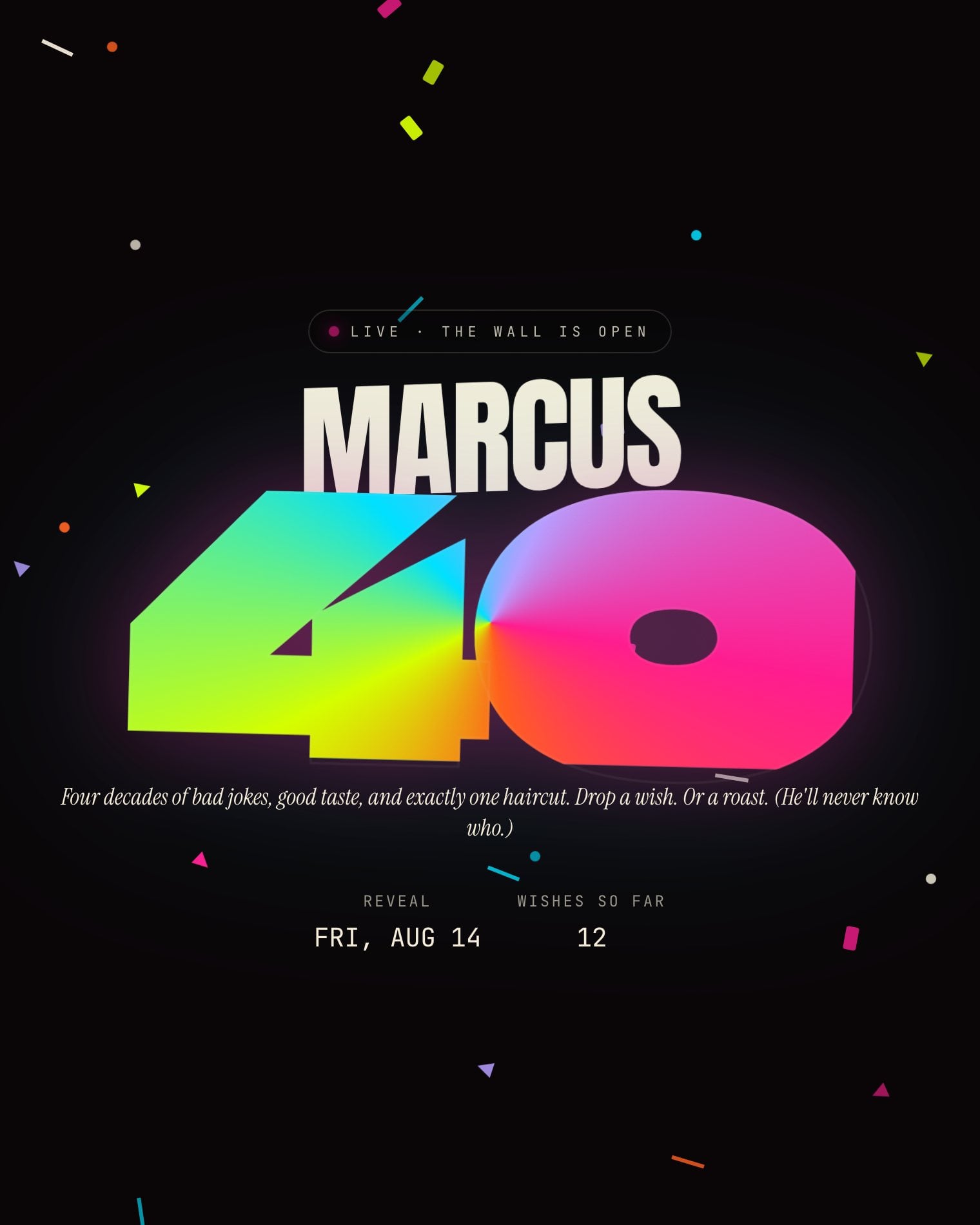 Neon Confetti theme preview