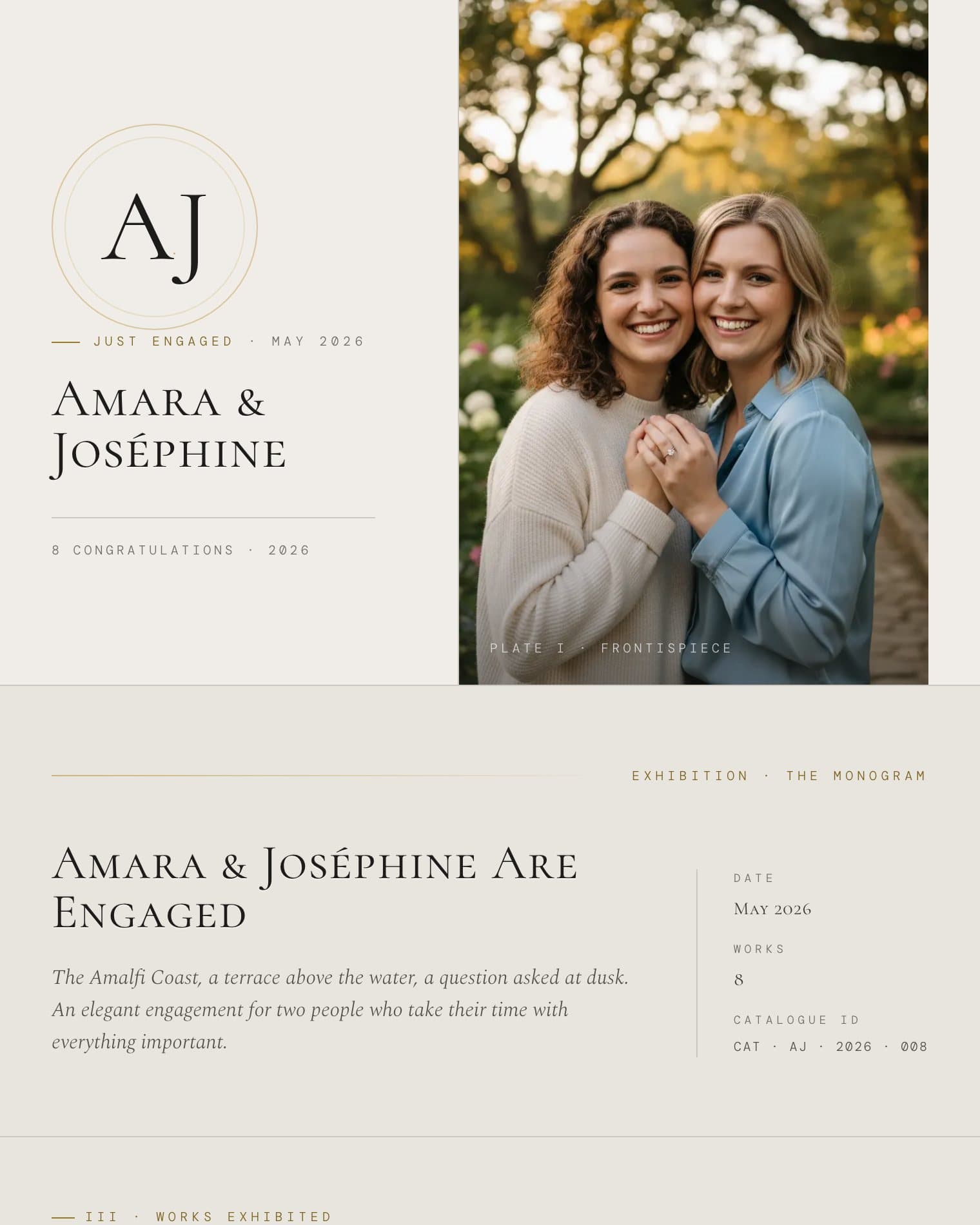 The Monogram theme preview