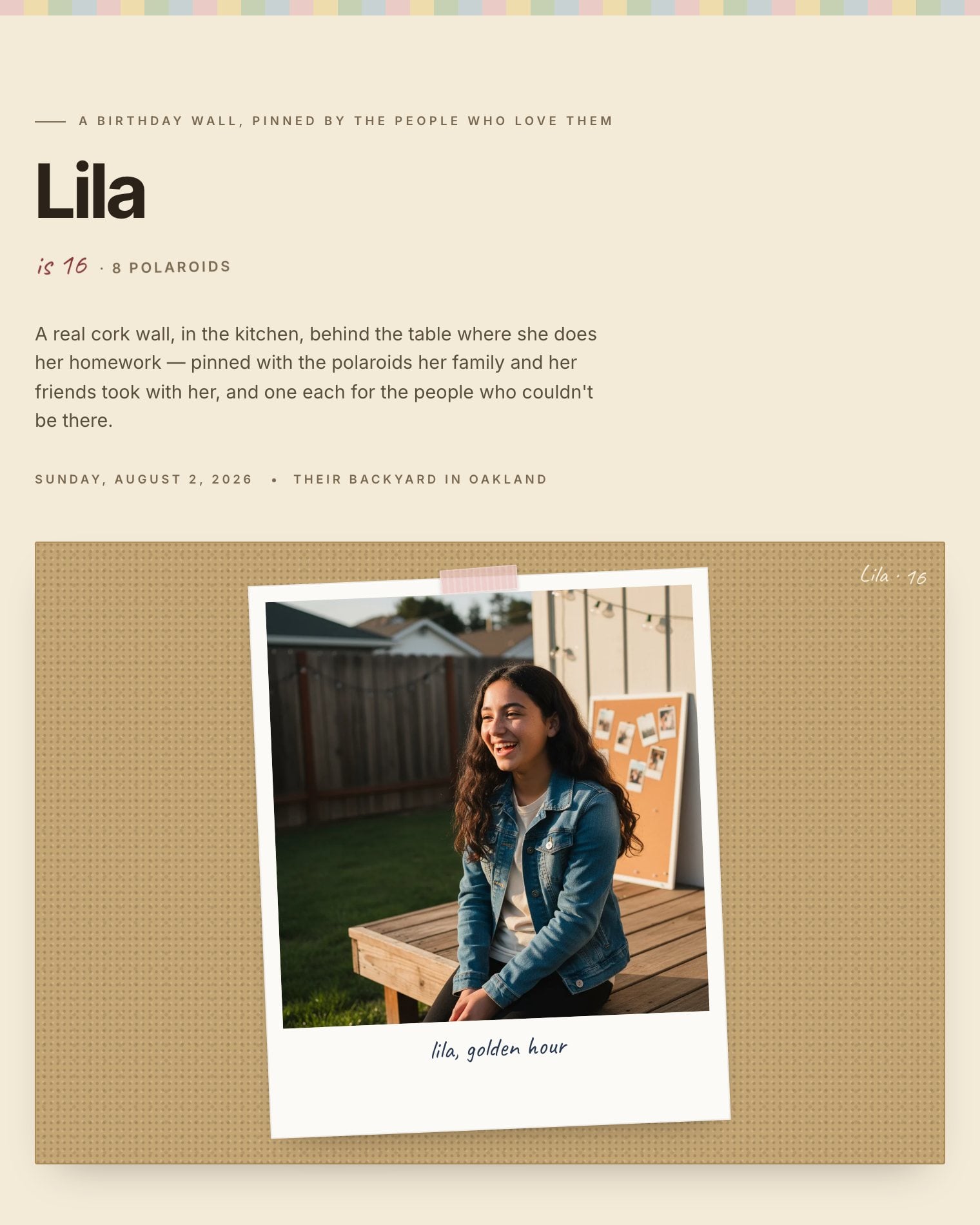 The Polaroid Wall theme preview