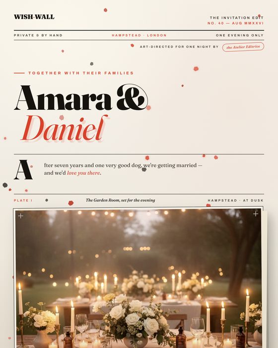 Editorial invitation design preview