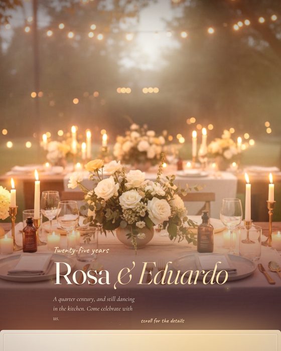 Golden Hour invitation design preview