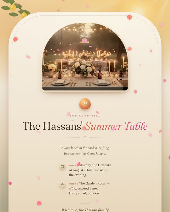 Mediterranean invitation design preview