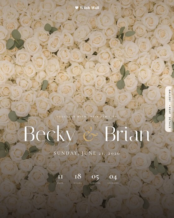 Sonoma Rose invitation design preview