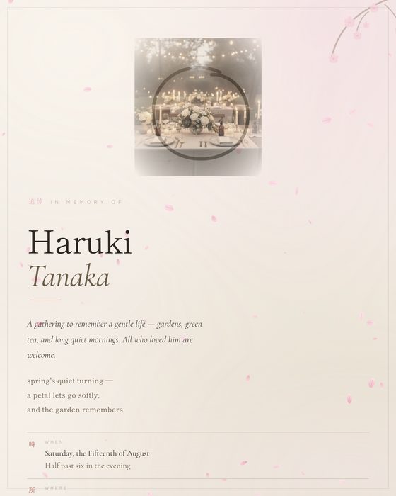 Wabi-Sabi invitation design preview