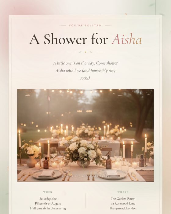 Watercolor invitation design preview